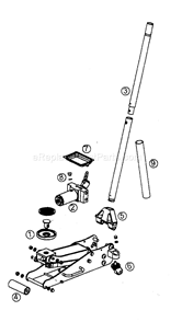 Jack Assy Diagram and Parts List for 21450240  Craftsman Jack