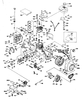 Replacement Parts Diagram and Parts List for 143794052  Craftsman Engine