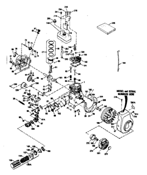 Replacement Parts Diagram and Parts List for 143784082  Craftsman Engine
