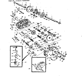 Replacement Parts Diagram and Parts List for 917633A104  Craftsman Lawn Tractor