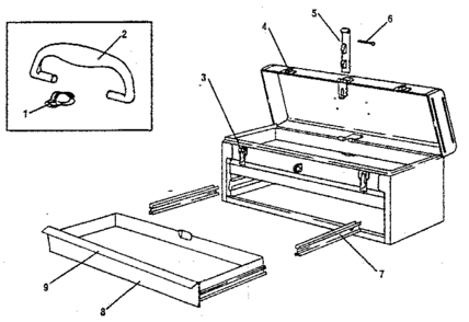 Unit Parts Diagram and Parts List for 706653010  Craftsman Tool Stand & Cart