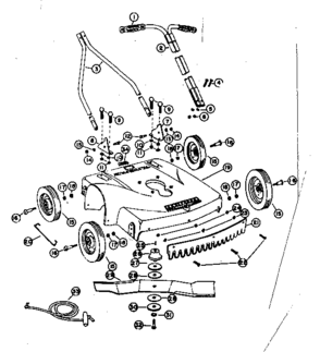 Replacement Parts Diagram and Parts List for 13181950  Craftsman Lawn Mower