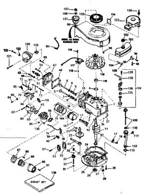Solid State Diagram and Parts List for 143355032  Craftsman Engine