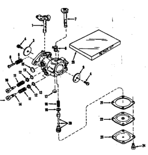 Carburetor No.30119 (power Products) Diagram and Parts List for 143104080  Craftsman Engine