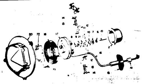 Rewind Starter Diagram and Parts List for 91760040  Craftsman Chainsaw
