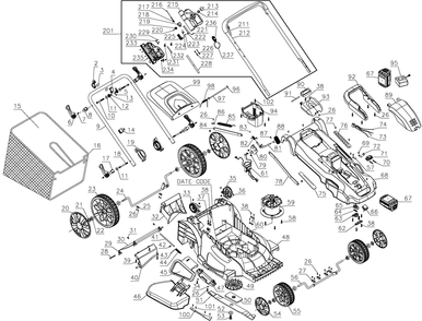 Diagram Diagram and Parts List for 98820SE Type 0 Craftsman Lawn Mower