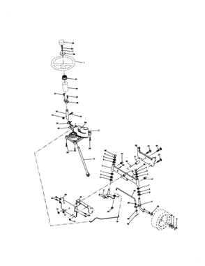 Steering Assembly Diagram and Parts List for 917272061  Craftsman Lawn Tractor