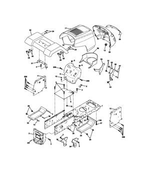 Chassis And Enclosures Diagram and Parts List for 917270531  Craftsman Lawn Tractor
