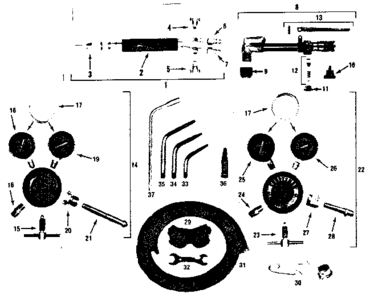 Part Location Diagram of 9101086 Craftsman Welder torch handle mixer