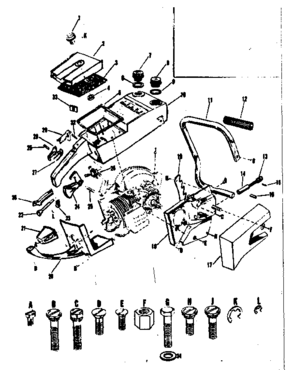 Sears Chain Saw Diagram and Parts List for 91762811  Craftsman Chainsaw
