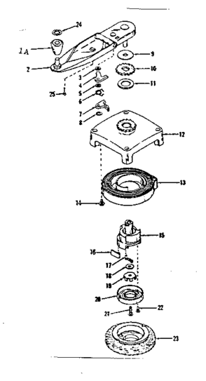 No-pull Starter No. 590361 Diagram and Parts List for 143123091  Craftsman Engine