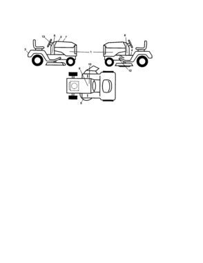 Decals Diagram and Parts List for 917276180  Craftsman Lawn Tractor