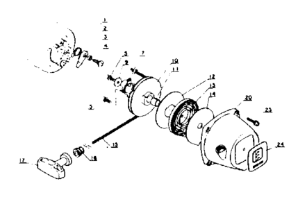 Recoil Starter Diagram and Parts List for PB-202  Craftsman Leaf Blower / Vacuum