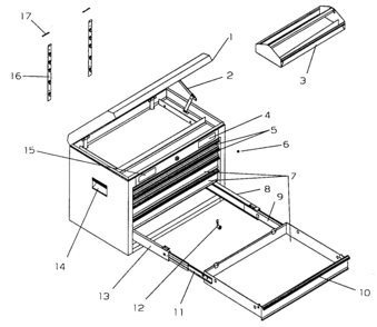 Part Location Diagram of M14505-U Craftsman Unit slide