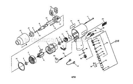 Part Location Diagram of 2131-42A-6 Ingersoll Rand Vane Packt