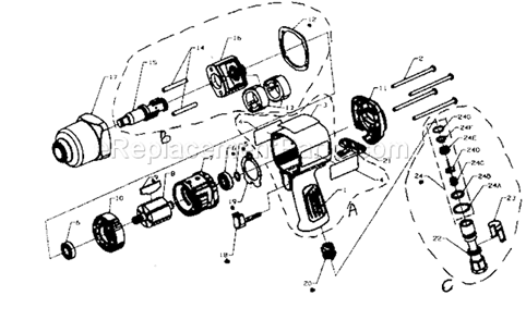 Page B Diagram and Parts List for 23519920  Craftsman Wrench