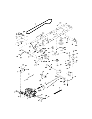 Ground Drive Diagram and Parts List for 917276823  Craftsman Lawn Tractor