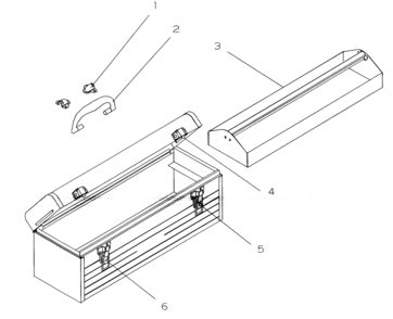 Tool Box Diagram and Parts List for 706592101  Craftsman Tool Stand & Cart