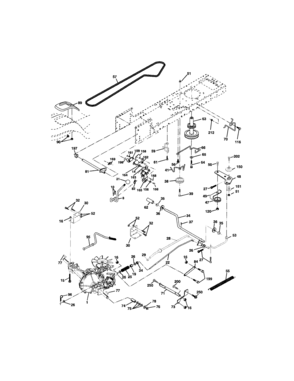 Ground Drive Diagram and Parts List for 917271843  Craftsman Lawn Tractor