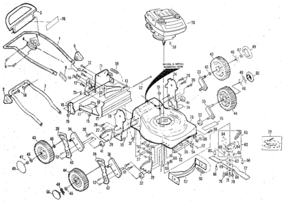 Replacement Parts Diagram and Parts List for 917384030  Craftsman Lawn Mower