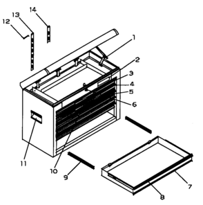 Tool Box Diagram and Parts List for 706591661  Craftsman Tool Stand & Cart
