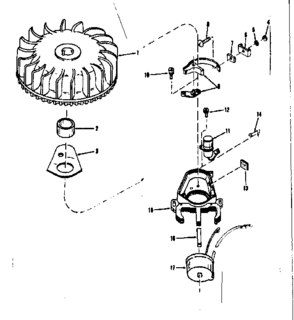 Magneto (wico Fw-2617) Diagram and Parts List for 14340301  Craftsman Engine