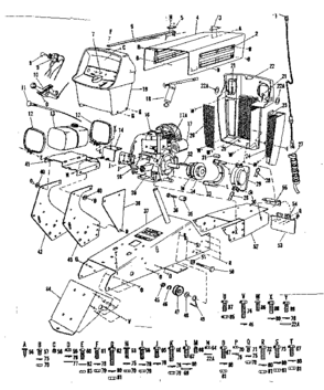 Engine Diagram and Parts List for 91725550  Craftsman Lawn Tractor