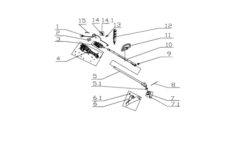 Main Assy Diagram and Parts List for 15130438  Craftsman Trimmer