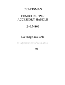 Page A Diagram and Parts List for 24074806  Craftsman Hedge Trimmer