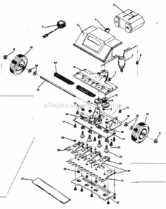 Part Location Diagram of 3602 Craftsman Deck Assembly