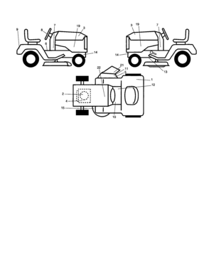 Decals Diagram and Parts List for 917277580  Craftsman Lawn Tractor