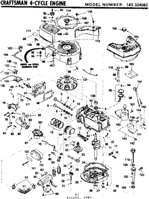 Part Location Diagram of 34962 Craftsman Blower housing