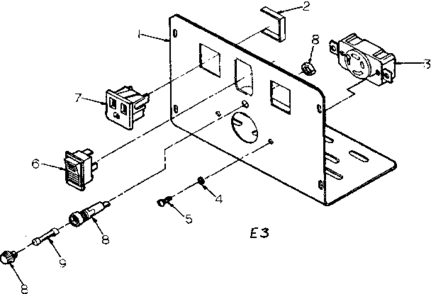 Control Panel Diagram and Parts List for 580327210  Craftsman Engine