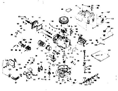 Basic Engine Diagram and Parts List for 143234082  Craftsman Engine