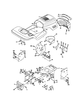 Chassis And Enclosures Diagram and Parts List for 917271052  Craftsman Lawn Tractor