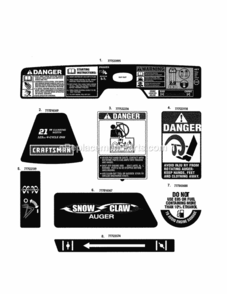 Page C Diagram and Parts List for 247116830  Craftsman Snow Blower