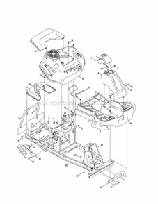 Page B Diagram and Parts List for 247203690  Craftsman Lawn Tractor