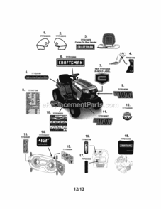 Part Location Diagram of 747-06404A-0637 MTD Rod-muffler shield