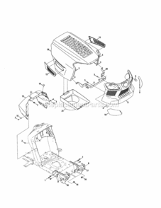Page B Diagram and Parts List for 247203720  Craftsman Lawn Tractor