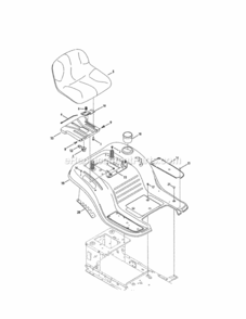 Page F Diagram and Parts List for 247203720  Craftsman Lawn Tractor
