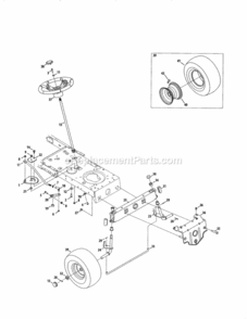 Page E Diagram and Parts List for 247203731  Craftsman Lawn Tractor