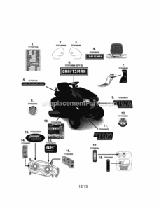 Page A Diagram and Parts List for 247203741  Craftsman Lawn Tractor