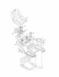 Page F Diagram and Parts List for 247203741  Craftsman Lawn Tractor