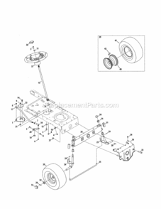 Page E Diagram and Parts List for 247203770  Craftsman Lawn Tractor