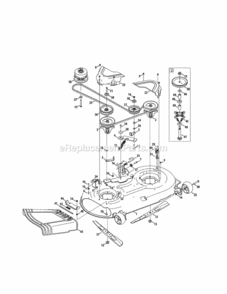Part Location Diagram of 719-07293-M MTD Deck Spindle Housing