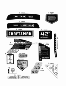 Page K Diagram and Parts List for 247204120  Craftsman Lawn Tractor