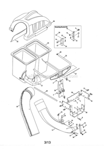 Part Location Diagram of 731-09173A MTD Chute-bagger Lower