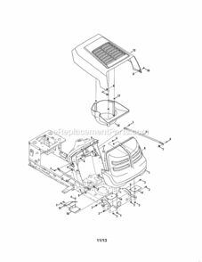 Part Location Diagram of 931-04472A MTD Lawn tractor grille