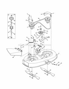 Page G Diagram and Parts List for 24725111  Craftsman Lawn Tractor