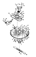 DeckBladeV-Belt Diagram and Parts List for 247270200  Craftsman Lawn Mower